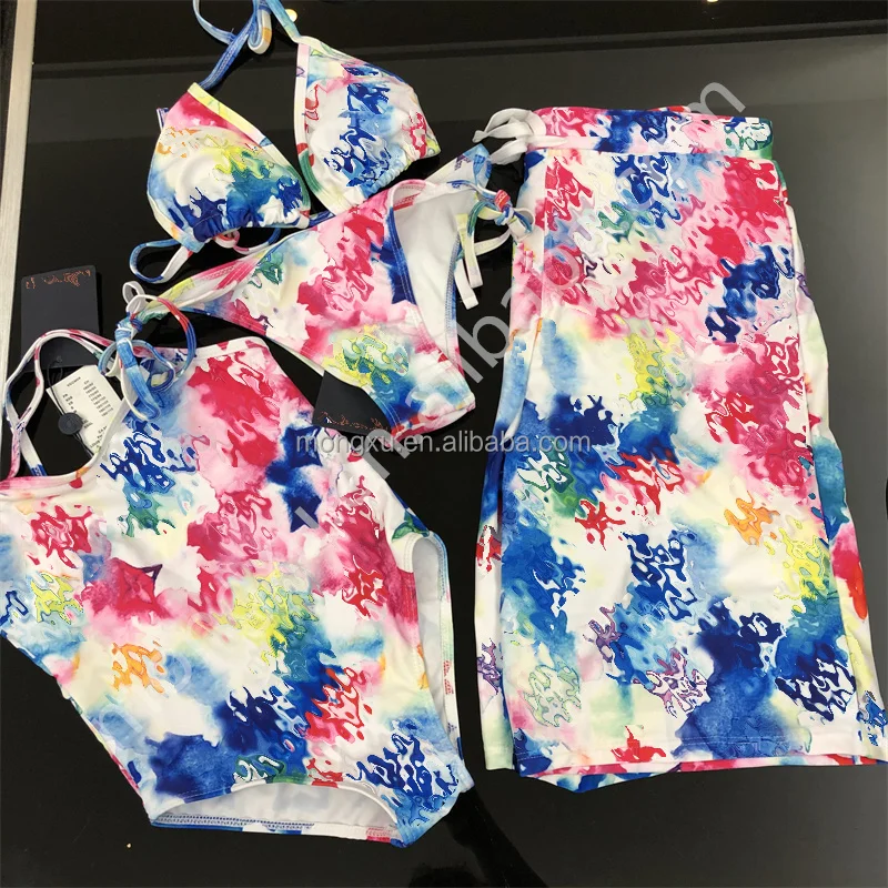 Designer Print Swimsuit Mother and Me Daughter Family Matching Bikini Swimwear Famous Brand Women Bikini sets Beach Swimwear