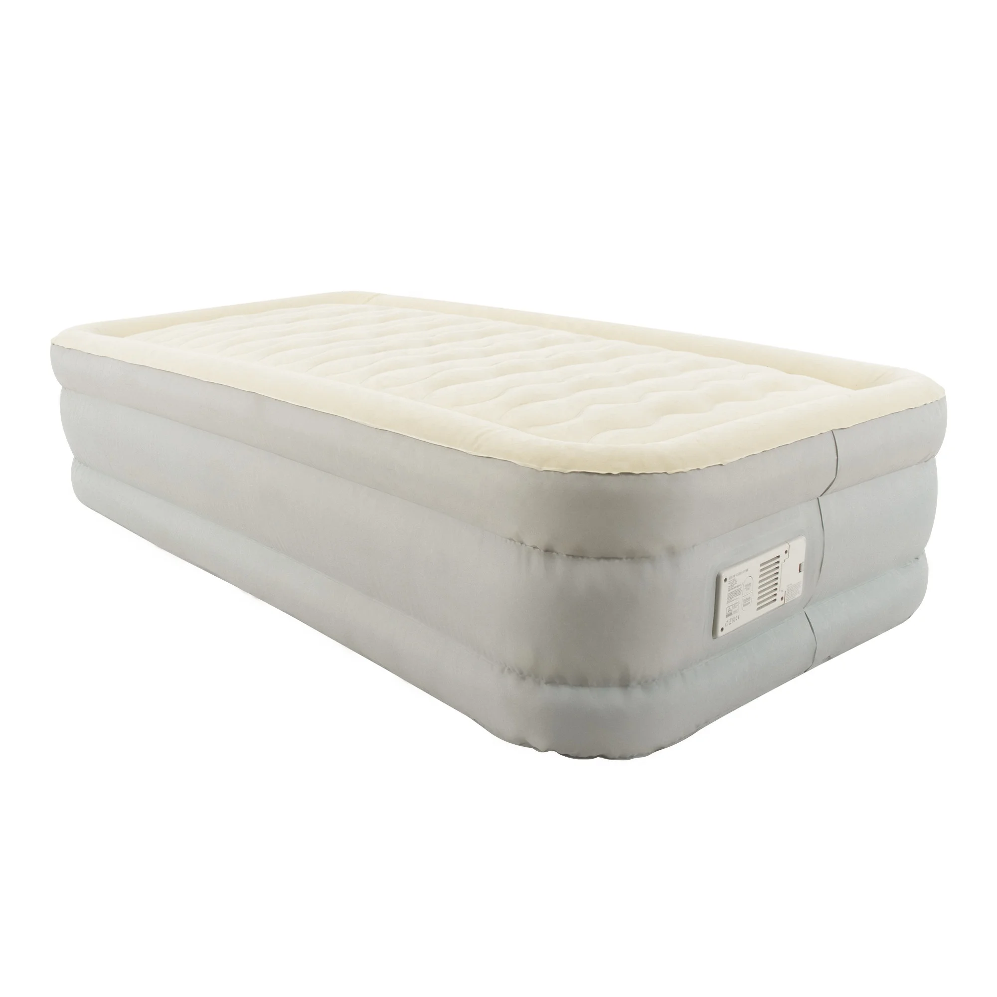 Manufacture Wholesale Twin Size High-raised Flocked Airbed with  Electric Pump