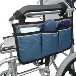 Custom 3 pocket walkers rollator hanging organizer zipper wheelchair side bag