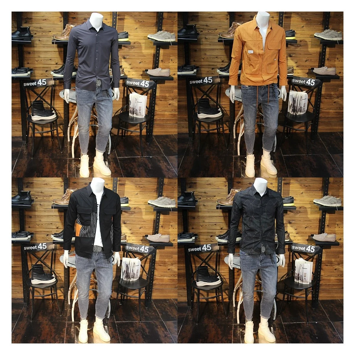 Мужская тонкая куртка-рубашка, новый продукт, приталенная Молодежная Красивая верхняя одежда, популярная куртка, винтажная тканая куртка на весну и осень