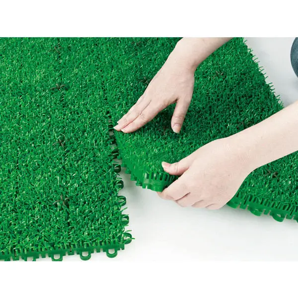 Easy To Clean High Quality Balcony Lawn Interlocking Mat Artificial Green Grass Decor Mat For Floor