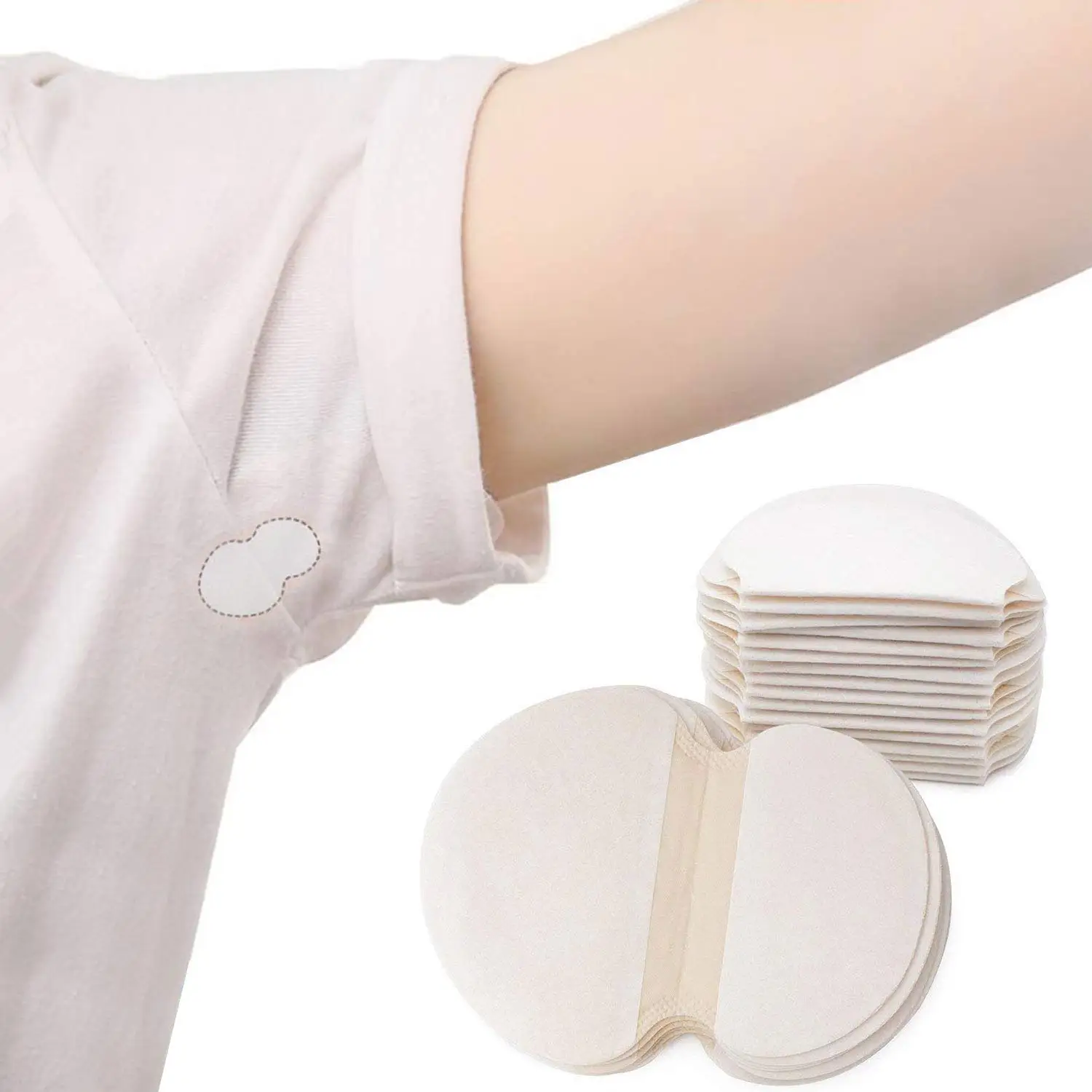 Disposable Underarm Pads Armpit Sweat Pads Perspiration Pads Absorbing Anti Perspiration Odor Sheet for Women