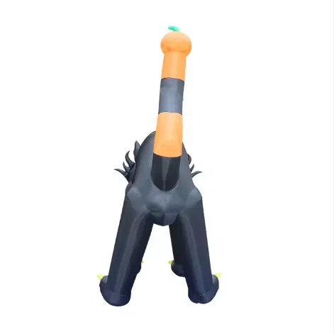 Grim 10FT Halloween Yard Decoration Black Cat With Built-in Led Light Outdoor Animated Halloween Inflatables For Lawn Party