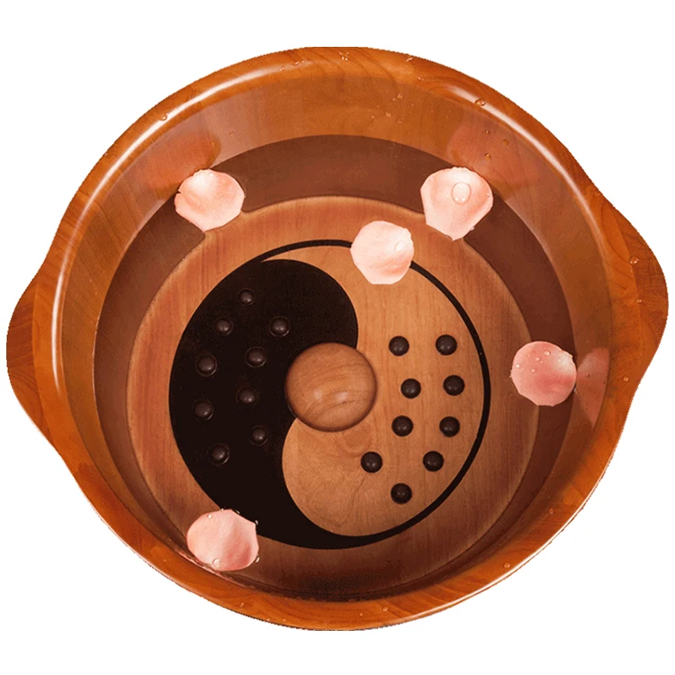 wooden foot massage  magnet therapy basin pedicure spa bucket antiviral body relax