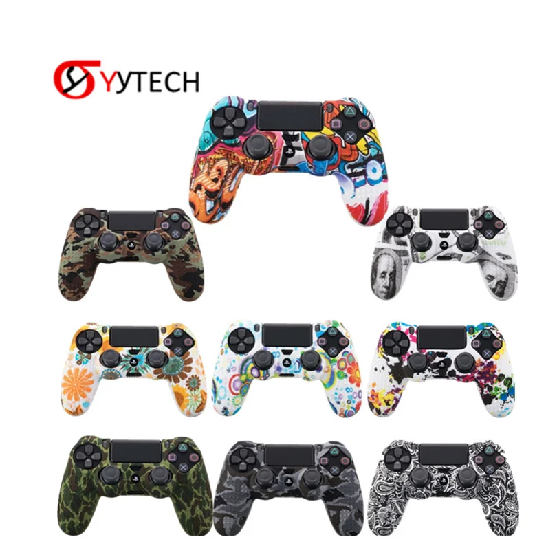 SYYTECH New Game Controller Skin Cover Protective Handle Shell Soft Silicone Case for PS4 Playstation 4 Game Accessories