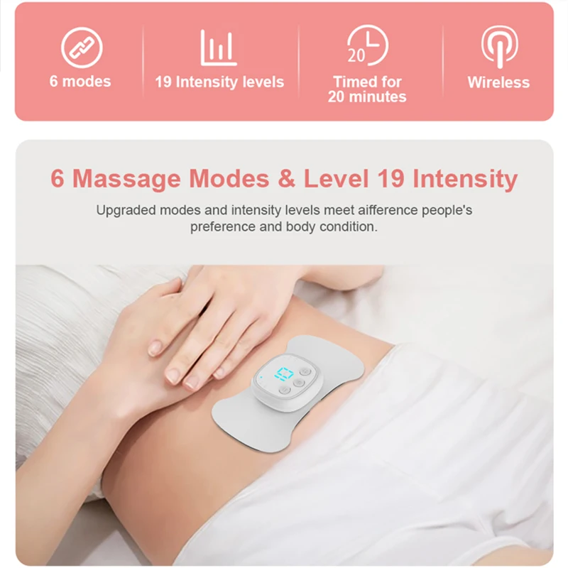 New Product wireless tens unit Women Menstrual Massage Electric Period Pain Relief Massager Period Heated Pad customized