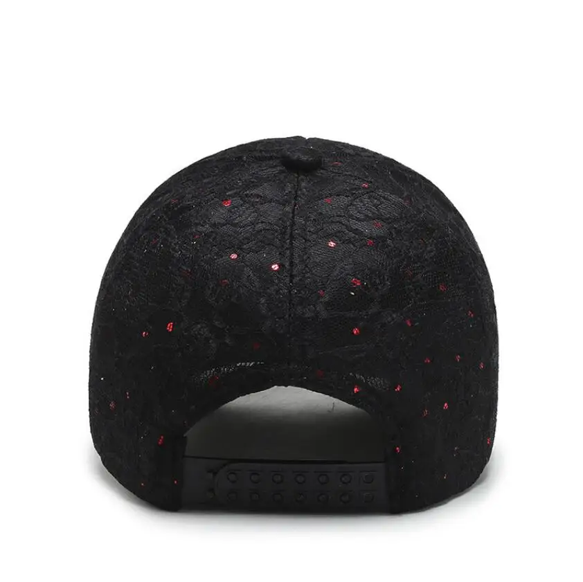 Custom Bud Silk Sequin Unique Baseball Cap For Ladies