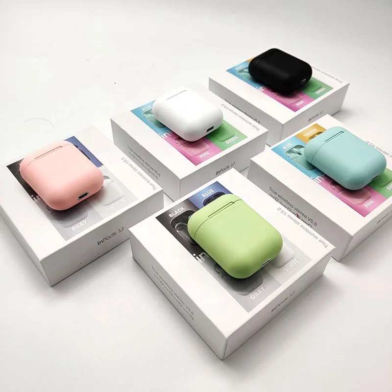 2021 Best Seller TWS Twins Macaron inpods 12 i12 Colorful Wireless Earbuds True Wireless Earphones Sports Headphone