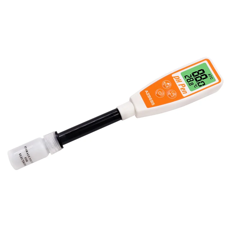 AZ8695 IP65 Long Tube Pen PH meter water quality tester with ATC for soil, skin, leather, food