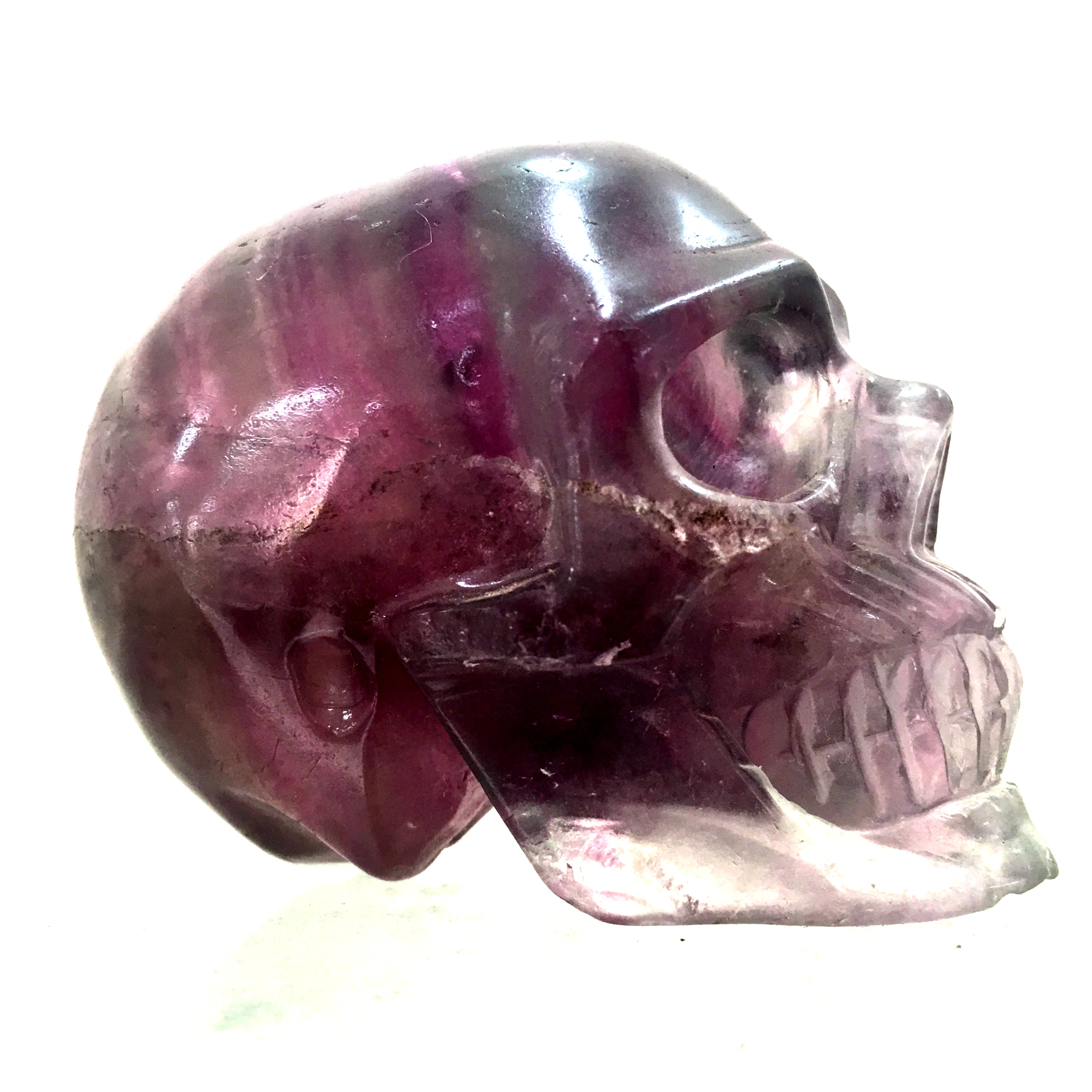 2 inch  Natural crystal skulls Customized  Carved Fluorite quartz Crystal Skulls