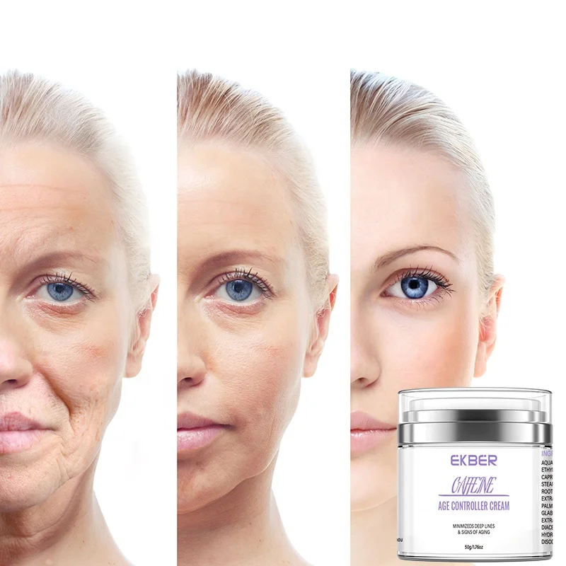 Private Label Skin Care Ekber Moisturizing Anti Aging Cleanser Oil Control Luxury Facial Caffeine Age Controller Cream