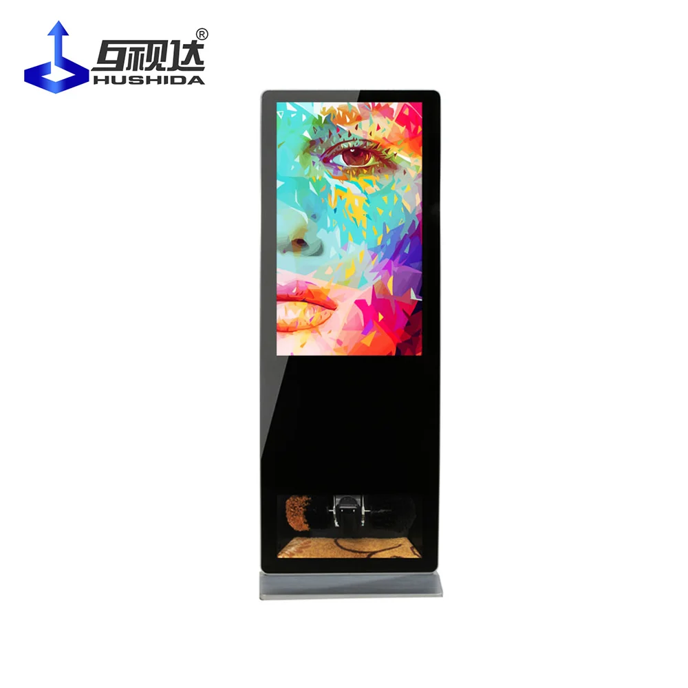 Best selling 49 inch automatic shoe polisher digital signage