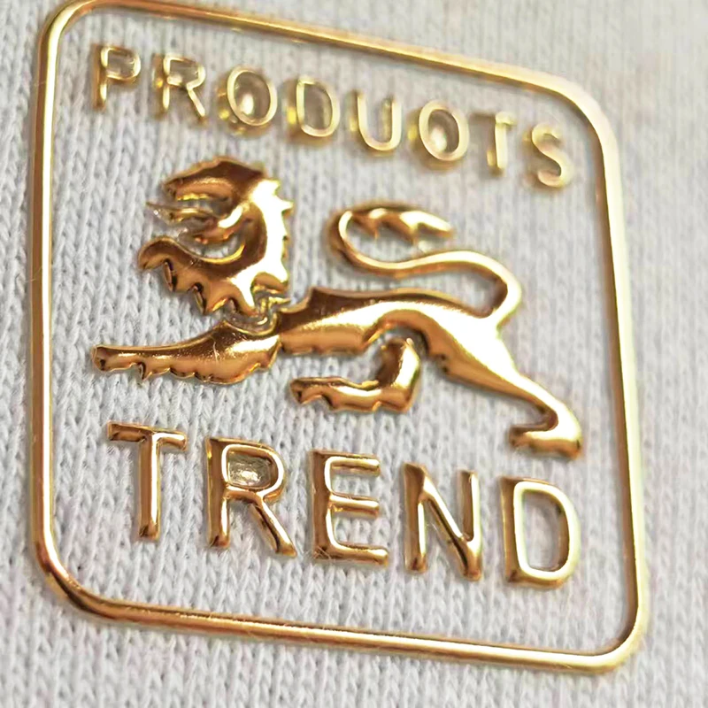 New hot selling gold pony TPU high-frequency logo 3DEmbossed Heat transfer TPU Luxury Letter identification sticker for t-shirt