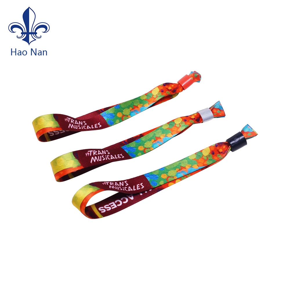 2023 Promotional Cheap Custom Wristband Cloth Event Sublimation Ribbon Wrist Band