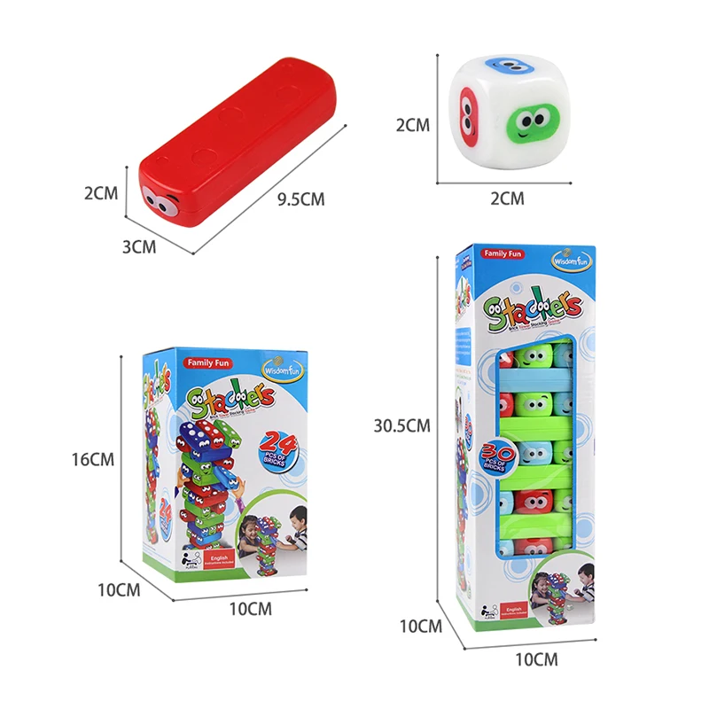 
Colorful Tumble Tower Game Parent-child Interactive Board Party Game Stacking Blocks 