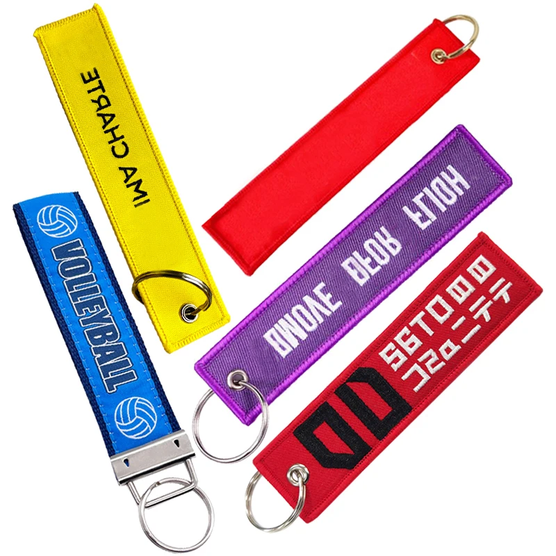 Custom Logo Strap Hand Wrist Polyester Lanyard Carabiner Anime Key Chain Custom Wristlet Lanyard Keychain