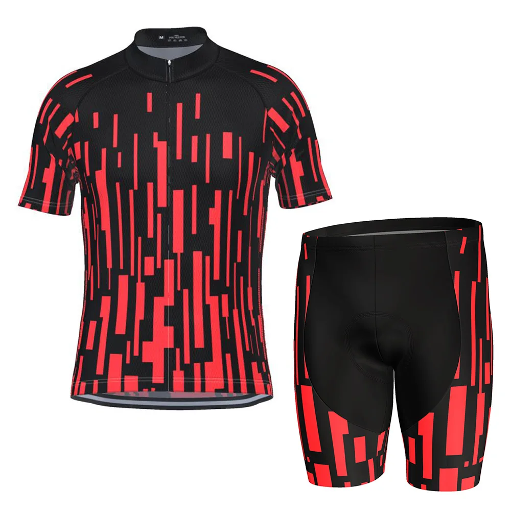 
HIRBGOD New MTB Mountain Bike Jersey Suit Men Gel Breathable Shorts Sets Team Outdoor Sports Bicycle Top Bottoms Suit,TYZ084-10 