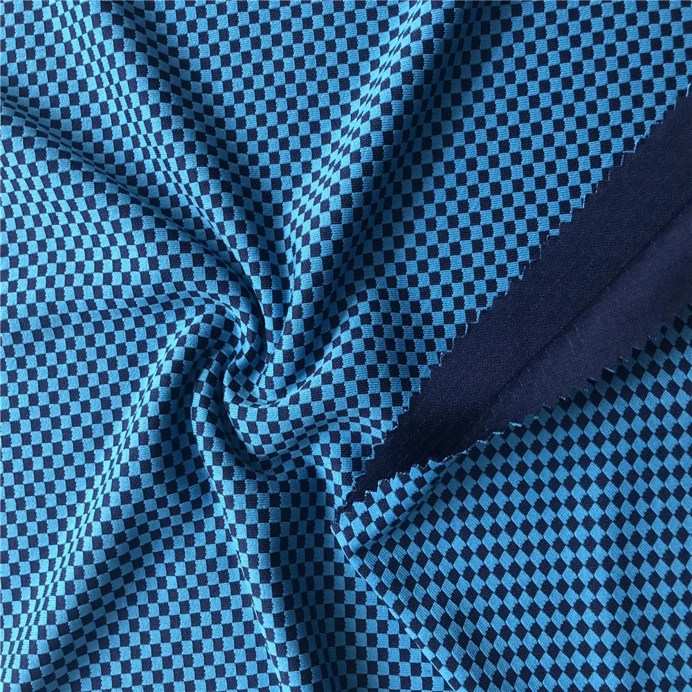 Cool Touch Feeling Bamboo Charcoal 40 Polyester 60 Nylon Mesh Check Design Custom Face Mask Fabric