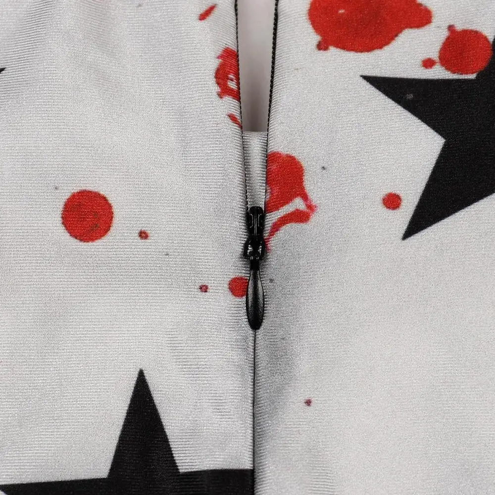 Sexy Women Cosplay Jumpsuits Print Halloween Costumes Tight Bodysuit With Hands With Foot N37-31