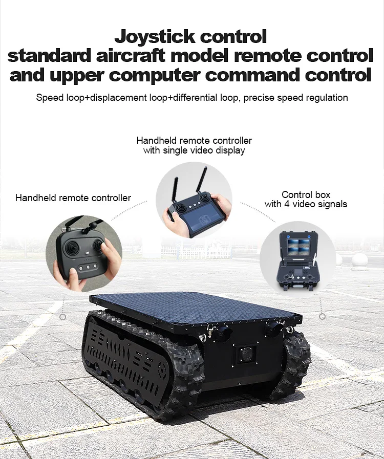 strong outdoor off-road ability treppenraupe  ugv robot transport vehicle agriculture snow robot  Tins-12E