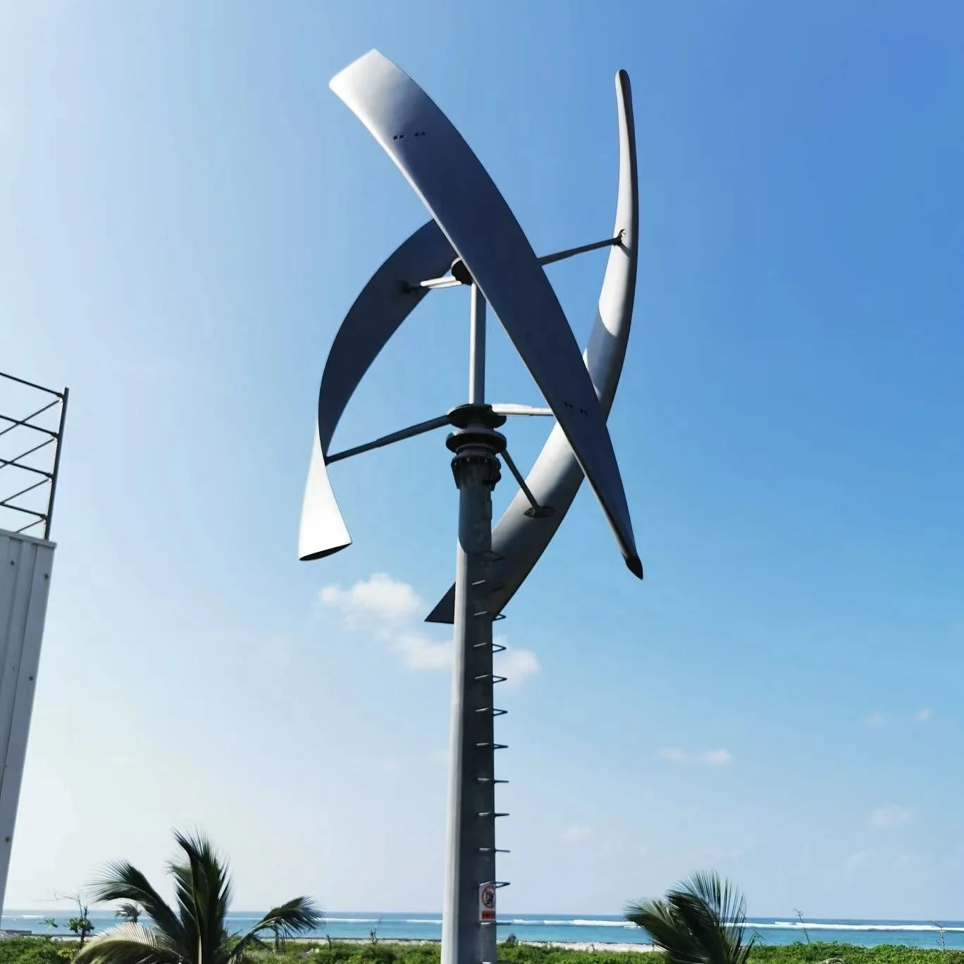Vertical 5kw 10kw 15kw helix wind turbine 120v 220v 380v for Lithium Battery Hybrid system Use