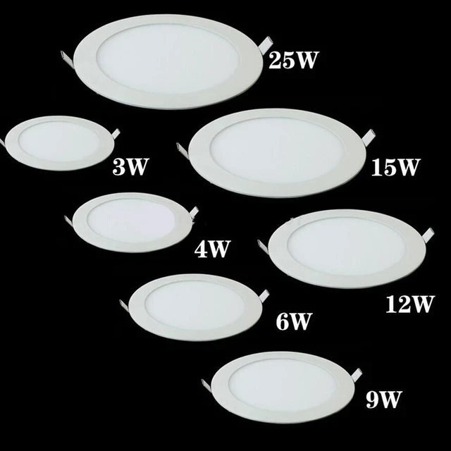 Surface or Embedded 9w 12w 18w 24w Led Ceiling Panels Lighting Lights Lamp Adjustable Slim Cut Hole Smart Led Panel Light