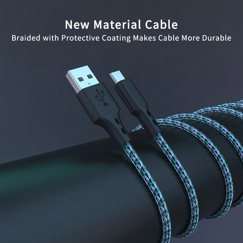 Schitec ISO9001 verified supplier 3ft 6ft 10ft fast charging durable braided type C cable USB wholesales