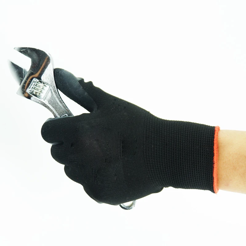 Wholesale Breathable Latex Crinkle Coated  Safety Working Gloves with Latex Palm for Gardening Digging and Planting