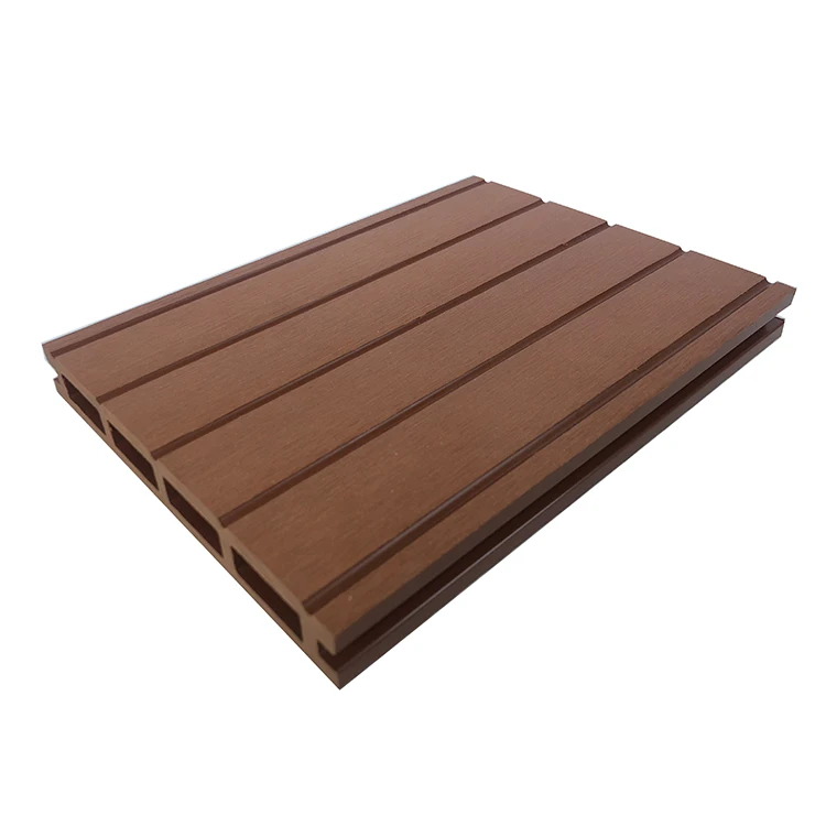 Modern Design Waterproof Teak Artificial Wood Composite WPC Decking Engineered Flooring Manufacturers for Outdoor Use