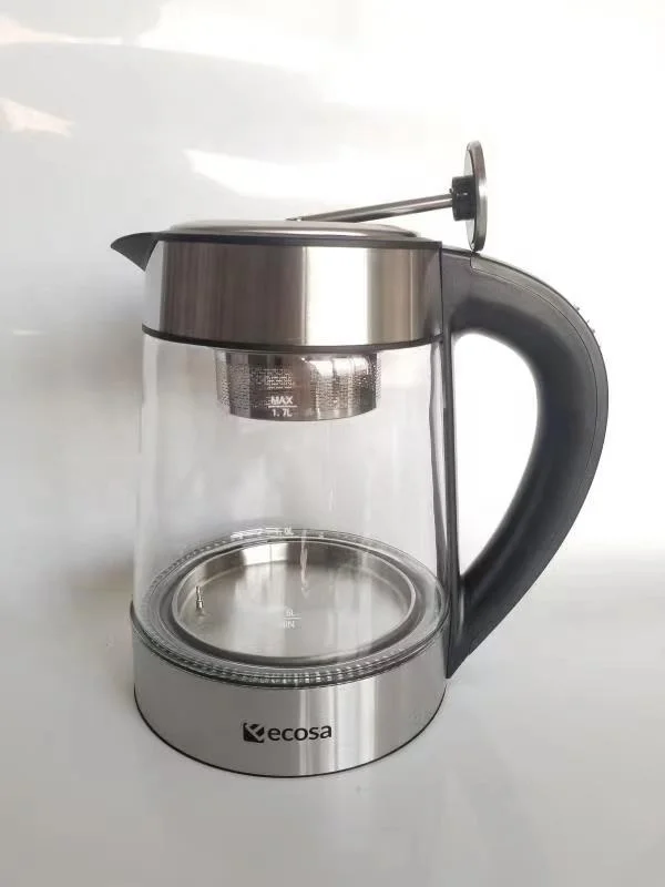 glass digital portable tea maker with filter and keep warmer