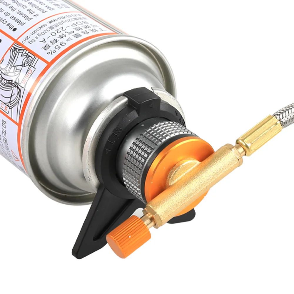 Outdoor Camping Gas Stove Converter Gas Burner Connector Aluminum Gas Tank Adapter Outdoor Picnic Stove Propane Refill Adapter