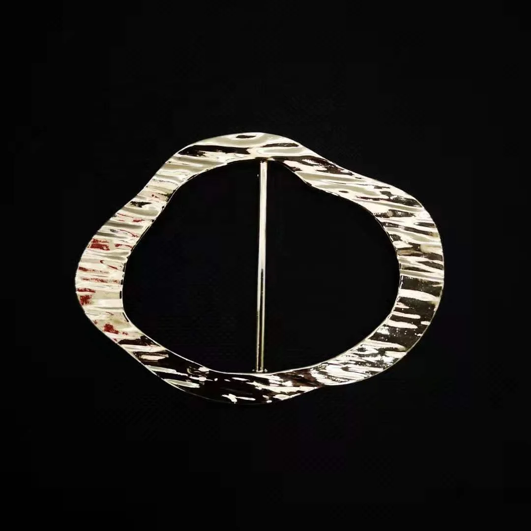 ShangJin Fashion Apparel metal hardware 50MM buckles for suit trousers strap gold buckle