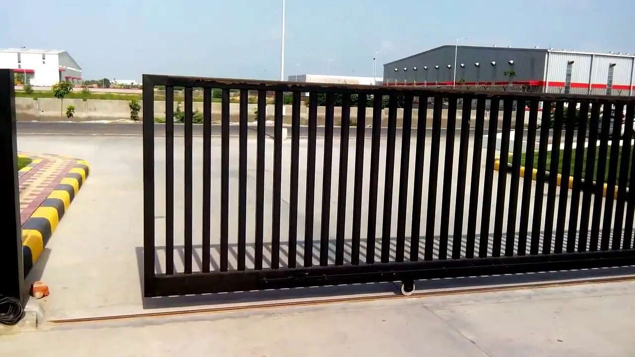 Shuotian Aluminum Automatic System Motor Sliding Gate Driveway Gate Front Gate For Workshop Company Parking Lot