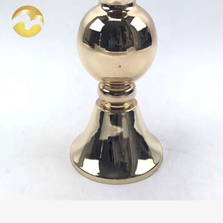 New creative vintage french gold trumpet shape gift vase for wedding