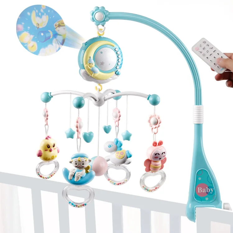 Bed Bell Automatic Rotate Toy Musical Crib Bed Bell Toy 360 Degree Rotate Baby Musical Mobile