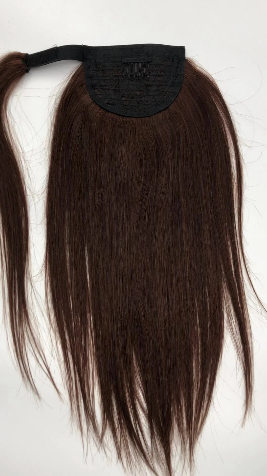 Top Quality Invisible #4 Straight Hairpiece Drawstring Ponytail Extensions Silky Soft Short Raw Brazilian Virgin Human Hair Wig