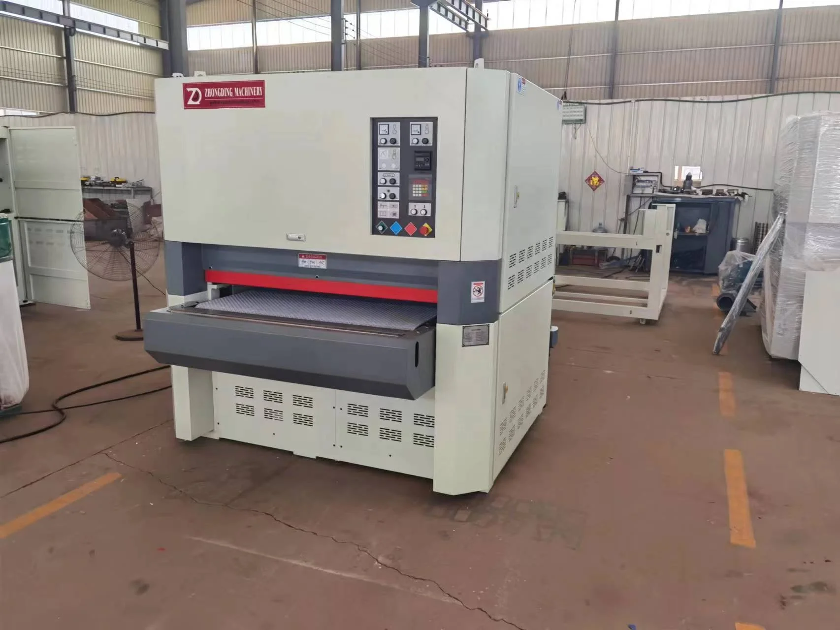 Zhongding industrial floor door board profile wood wide drum belt planer sander mdf plywood veneer sanding machine price