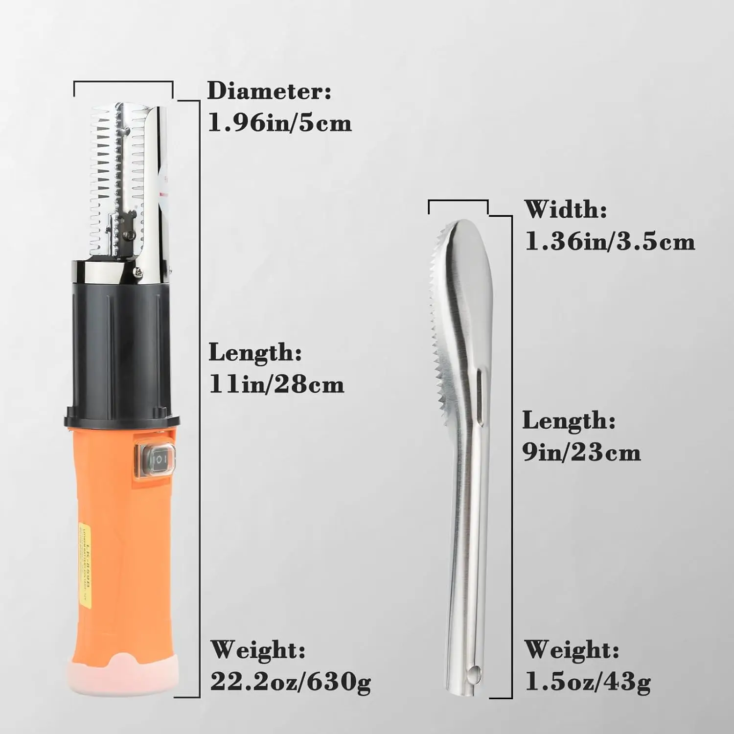 Rechargeable electric fish scaler