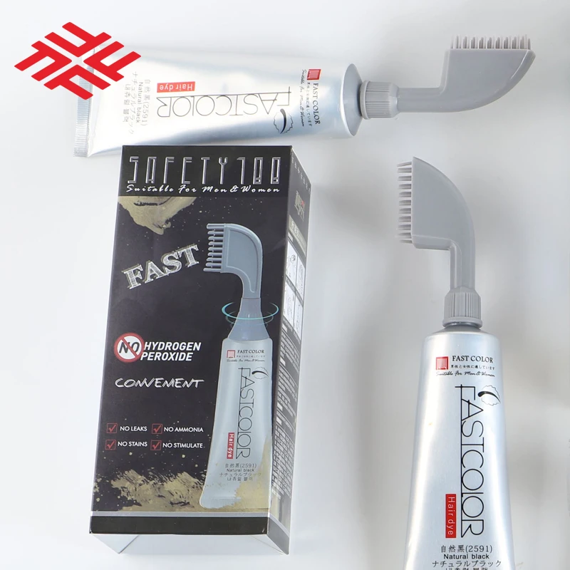 Permanent Fast Black Hair Color Change Shampoo Hair Dye Color 80ml