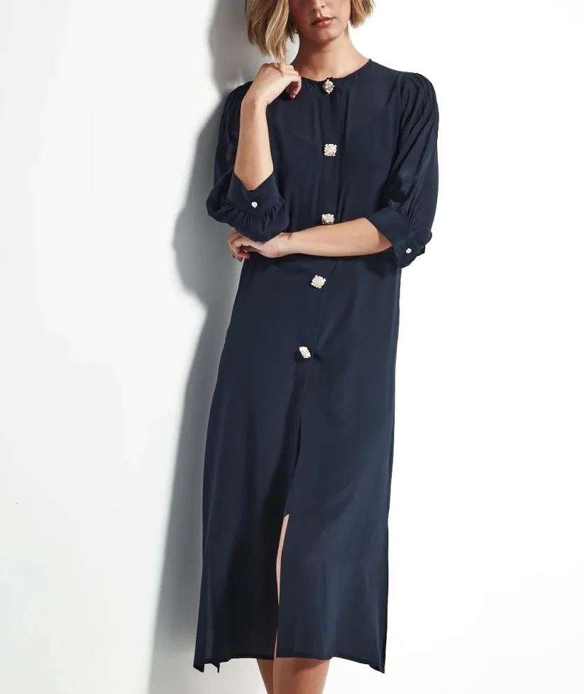 High End Quality Garment Manufacturers Sew Cut Trim Apparel CMT Processing Wervices 100% Silk Custom Oem Casual Dresses