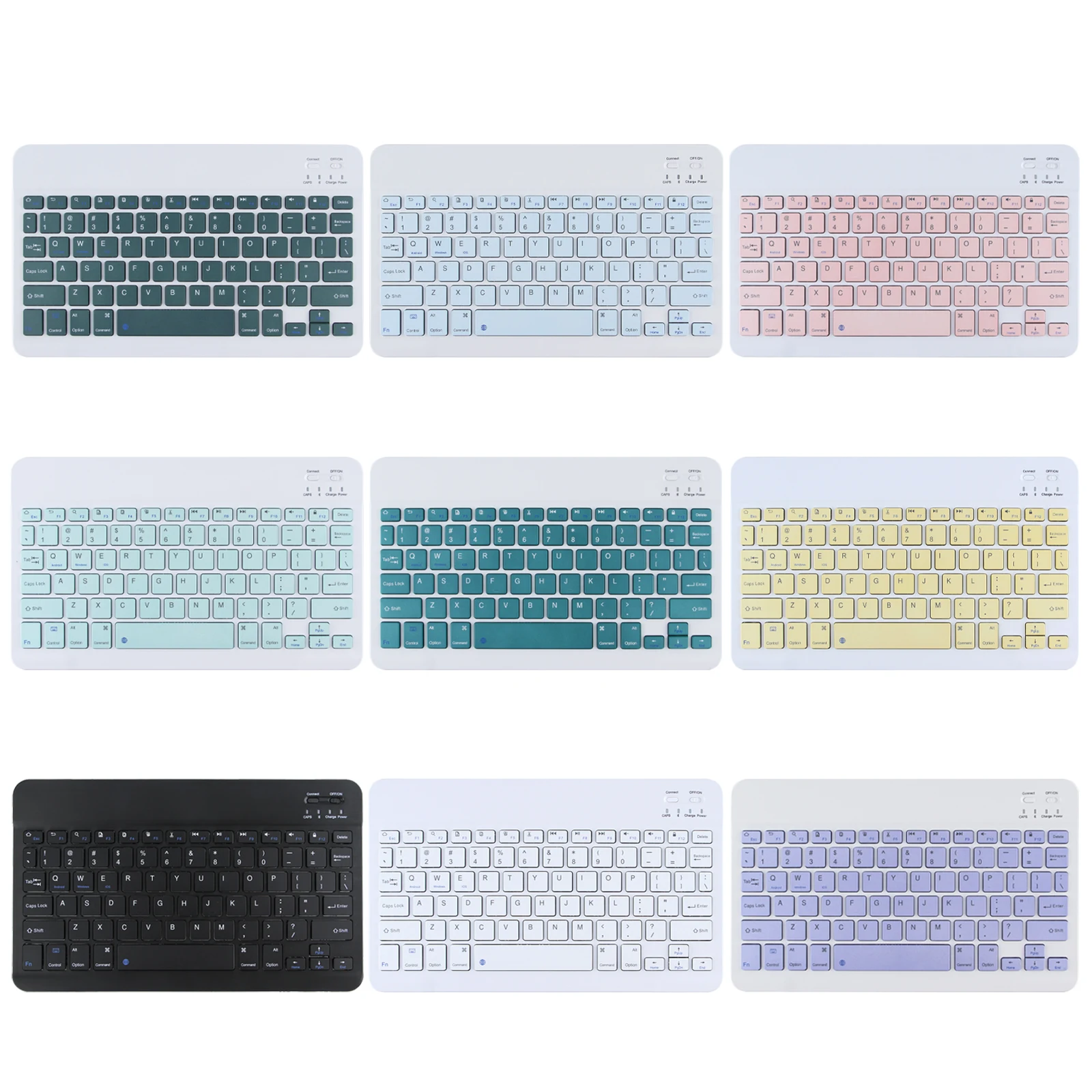 Ready to Ship ABS 10inch Size BT Wireless Mini Teclados Combos Laptop Pink Wireless Keyboard Gift