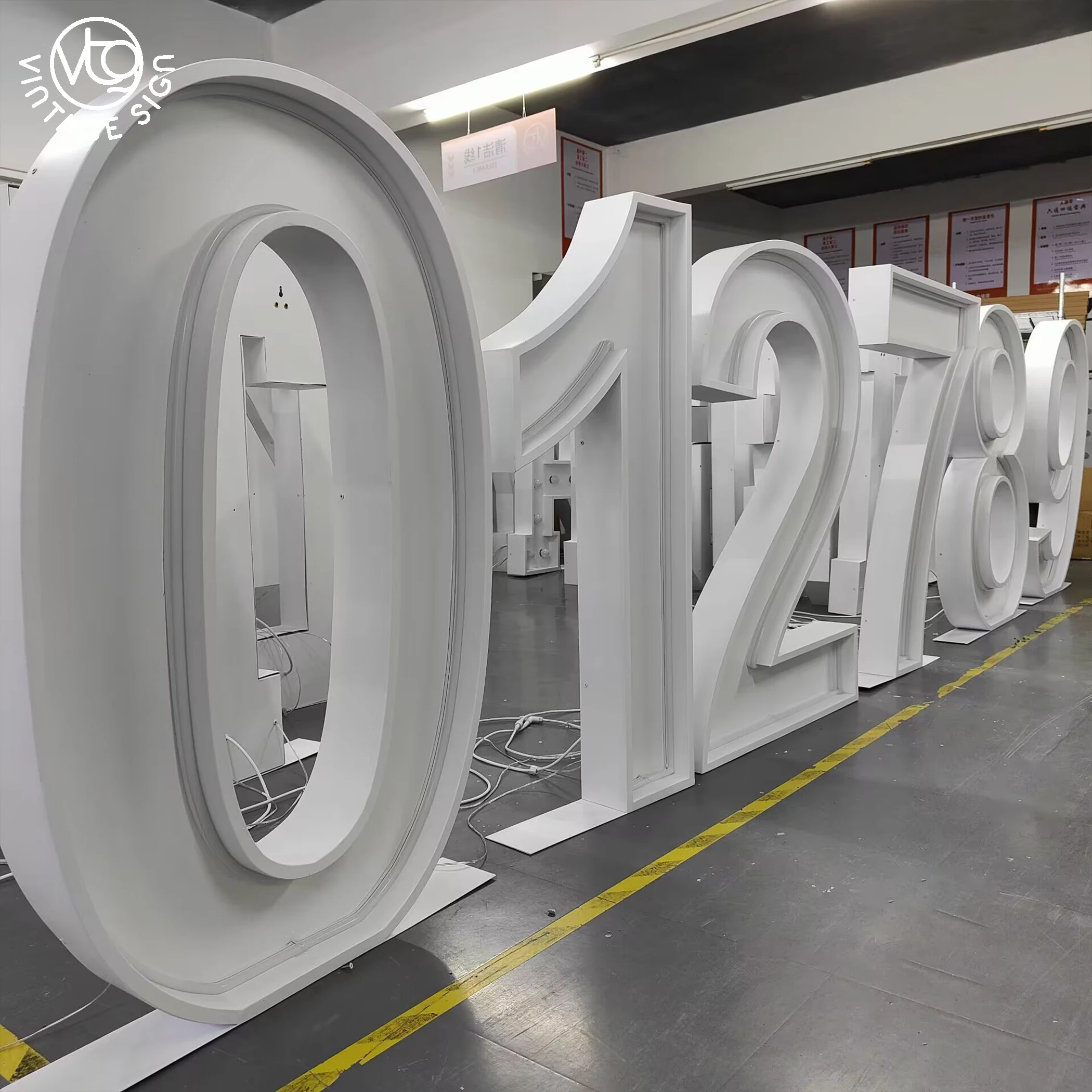 Led Neon Marquee Letter Sign Signs for Wedding Large White Metal Numbers 4ft