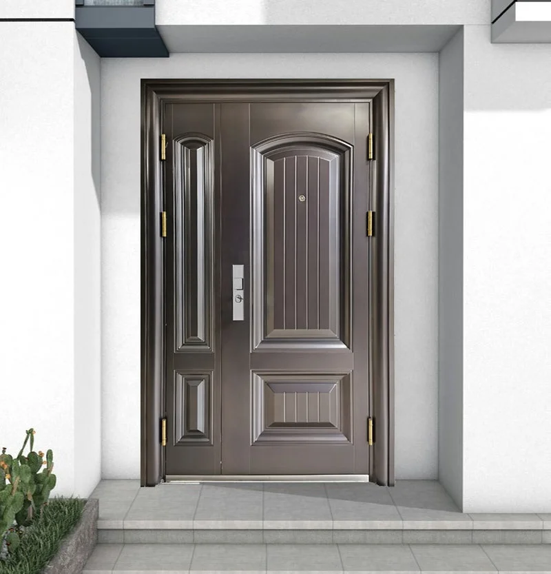 Cheap Exterior Security Steel Door Low Prices Steel Entrance Door Front Design