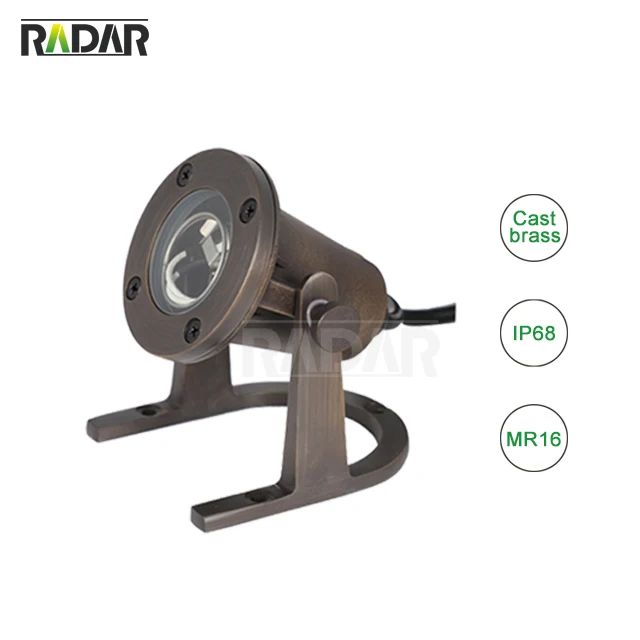 cast brass  Diving landscape garden light for underwater fountain using IP68 waterproof color bulb light can install RGB bulb