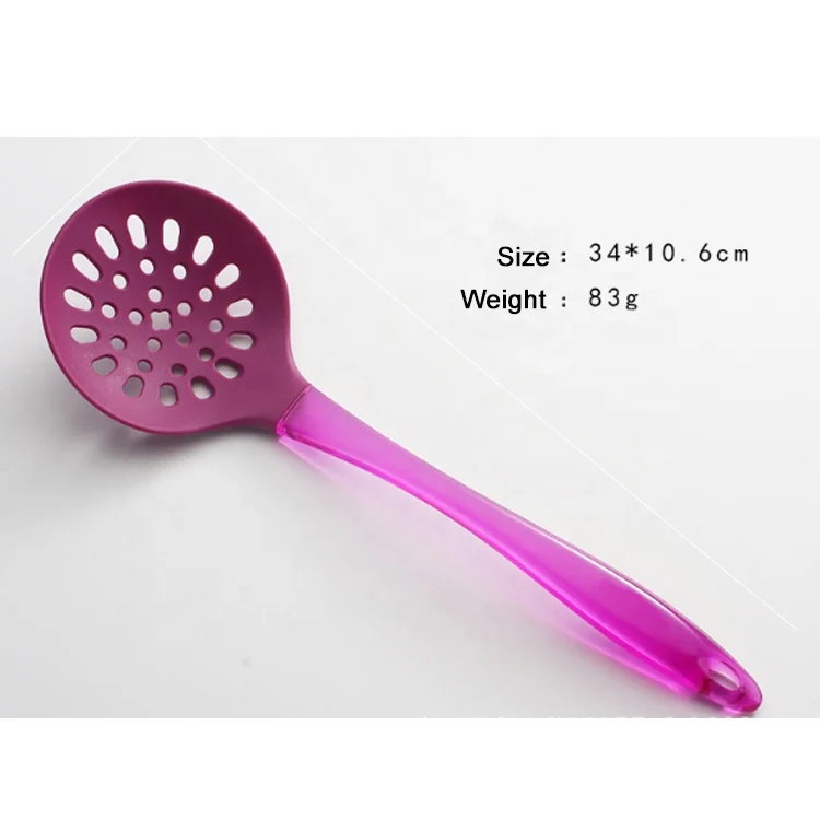5 piece Transparent Colorful Kitchenware High Heat Resistant Silicone Kitchen Utensil Set