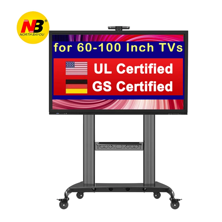 
Aluminum Floor Standing TV Cart LCD TV Mount Rack Shelf Mount TV Stand 