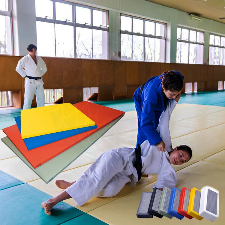 Cheap IJF standard Martial Arts judo Mats pvc leather Surface Tatami mats Custom Sponge Judo mat clothing for judo Grappling