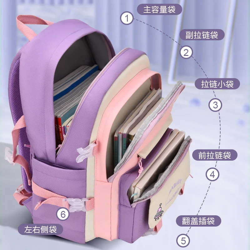 Factory Wholesale Custom Label Kids Teen Fashion Durable Backpack School Bags