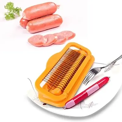 Wholesalers Multifunctional Hot Dog Slicing Dicer Tool Sausage Cutter Nibbler Cutter Machine Hotdog for Eggs Pet Hot Dog Chopper