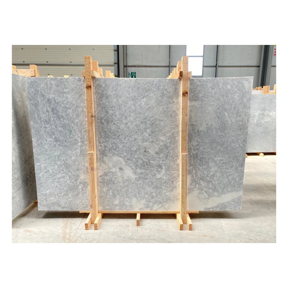 Первоклассная дешевая Заводская мраморная плита Ice Blue, полированная, толщина 2 см